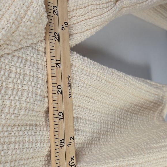 H&M Soft Cream Moss-Knit Cardigan XXL Gold Buttons Preppy Academia Cottagecore - Picture 10 of 10